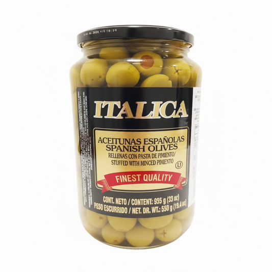 OLIVES MANZANILLA STUFFED ITALICA 21OZ