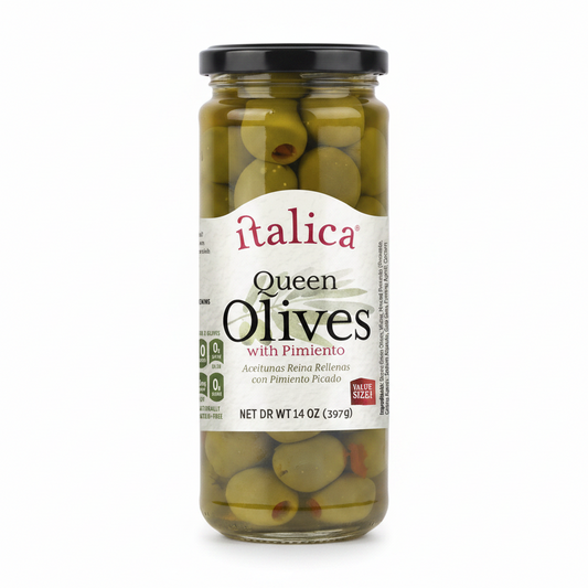 ACEITUNAS QUEEN RELLENAS 137 ITALICA 10GR