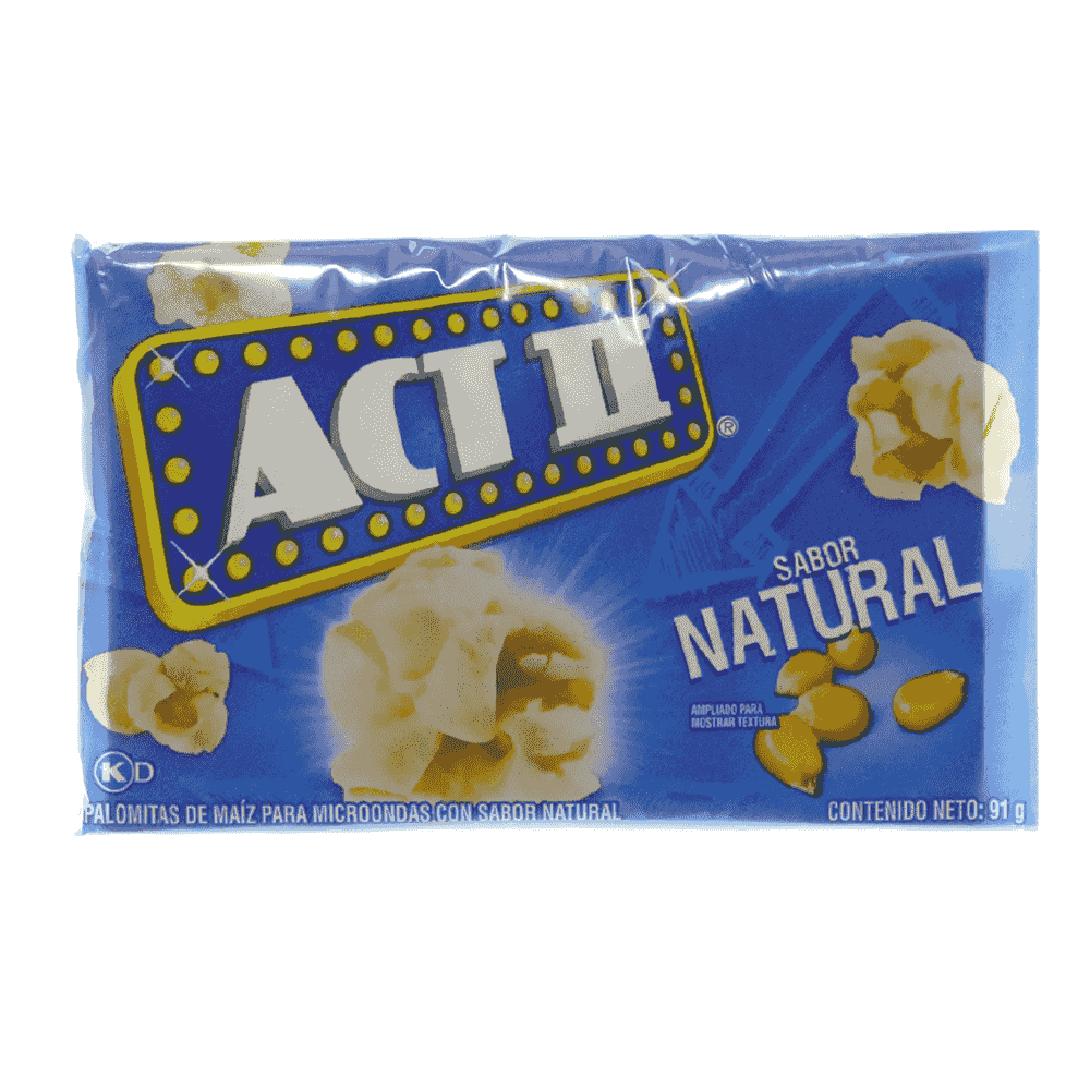 POPCORN NATURAL ACTII 91GR