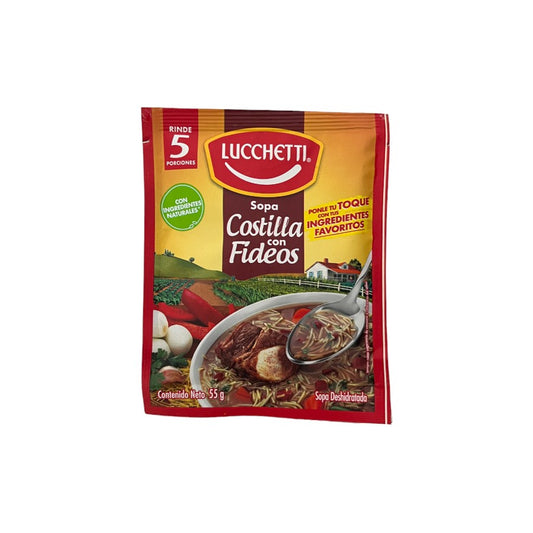 SOPA COSTILLA FIDEO LUCCHETTI 55G