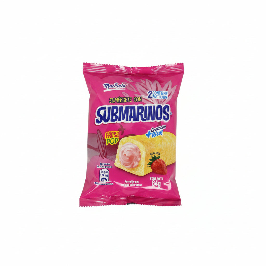 SUBMARINOS FRESA MARINELA 64GR