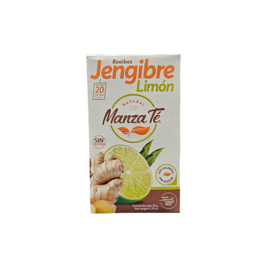 TE ROOIBOS JENGIBRE LIMON MANZATE 20U