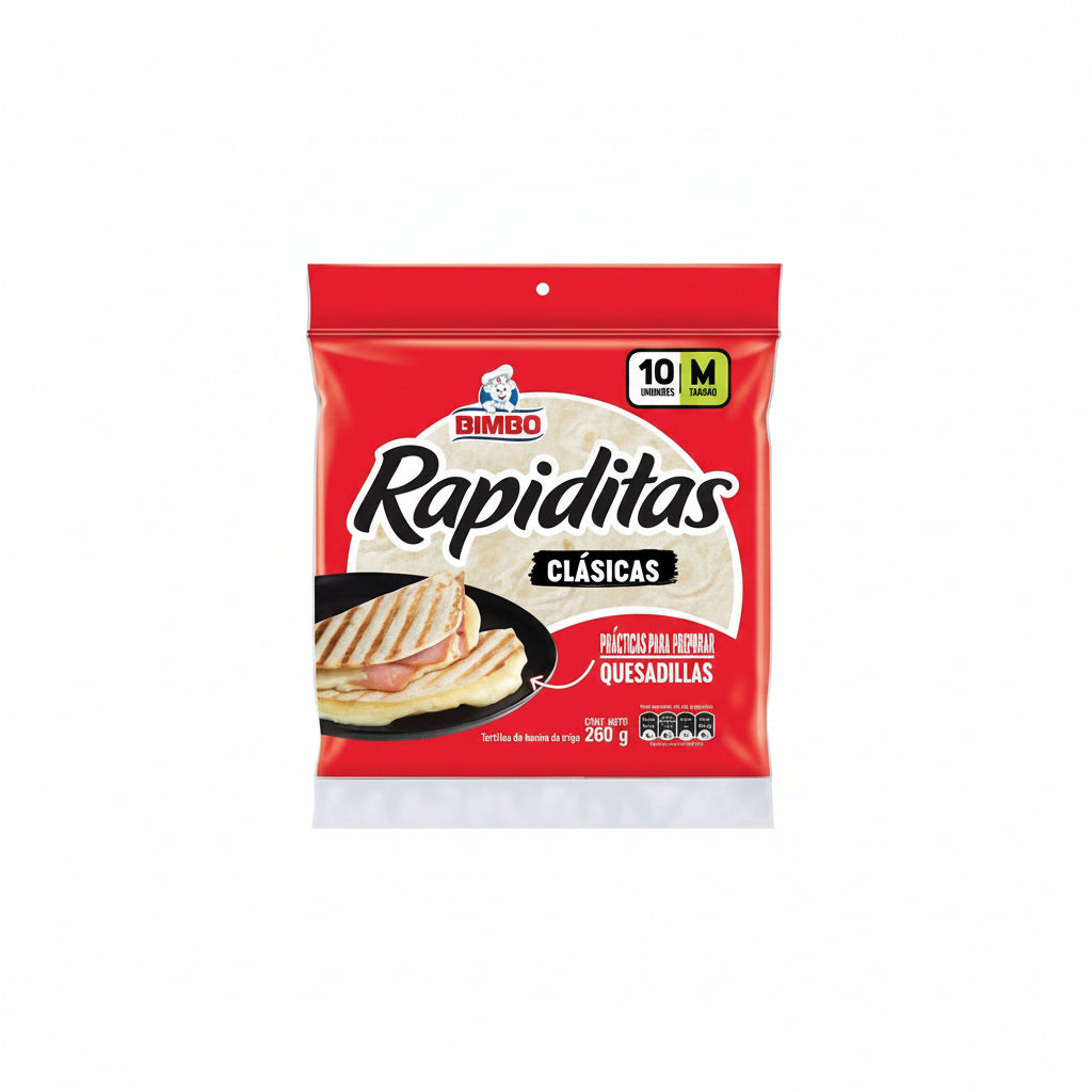 TORTILLA DE HARINA BIMBO RAPIDITA 10U