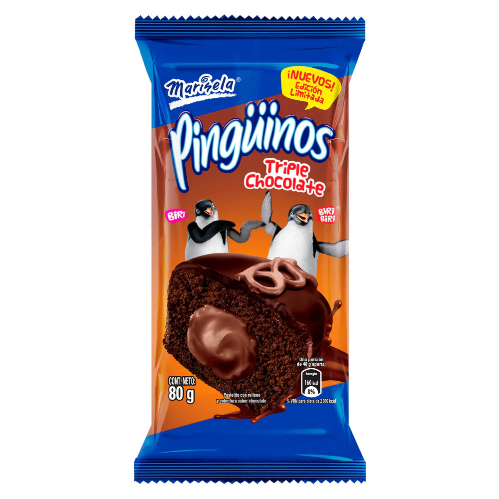 TRIPLE CHOCOLATE PINGUINO MARINELA 80GR