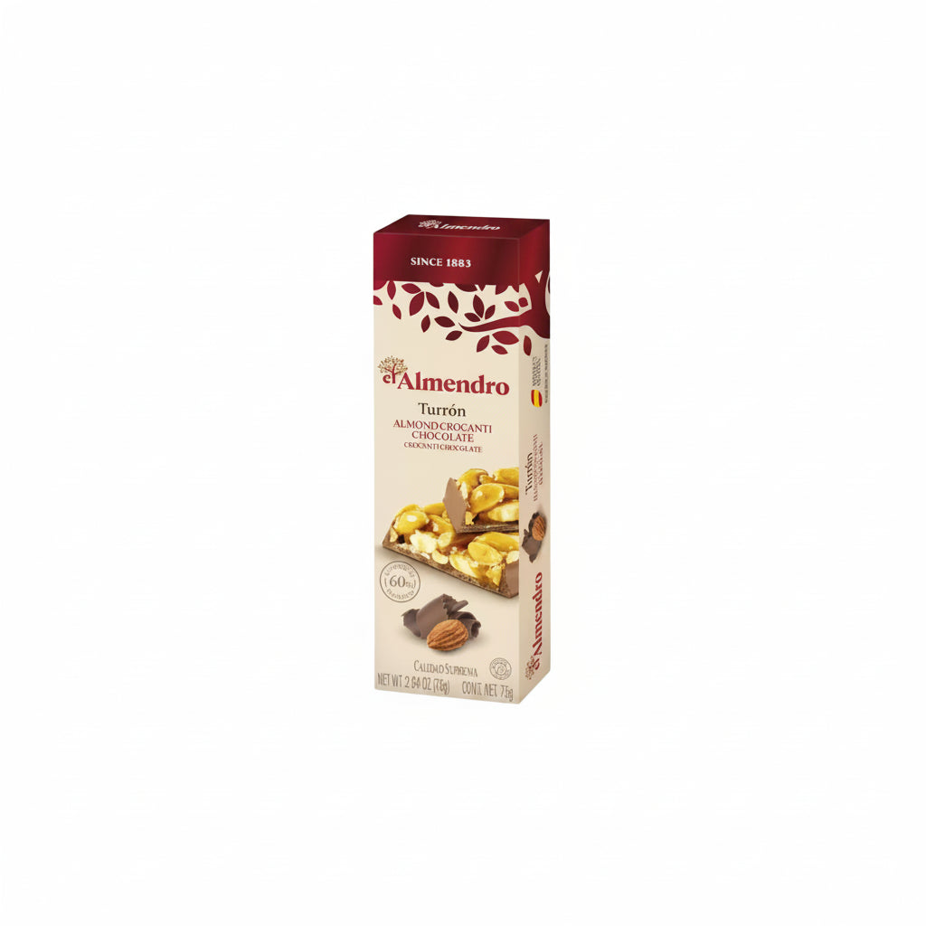 TURRÓN CROCANTE CON CHOCOLATE EL ALMENDRO 75GR