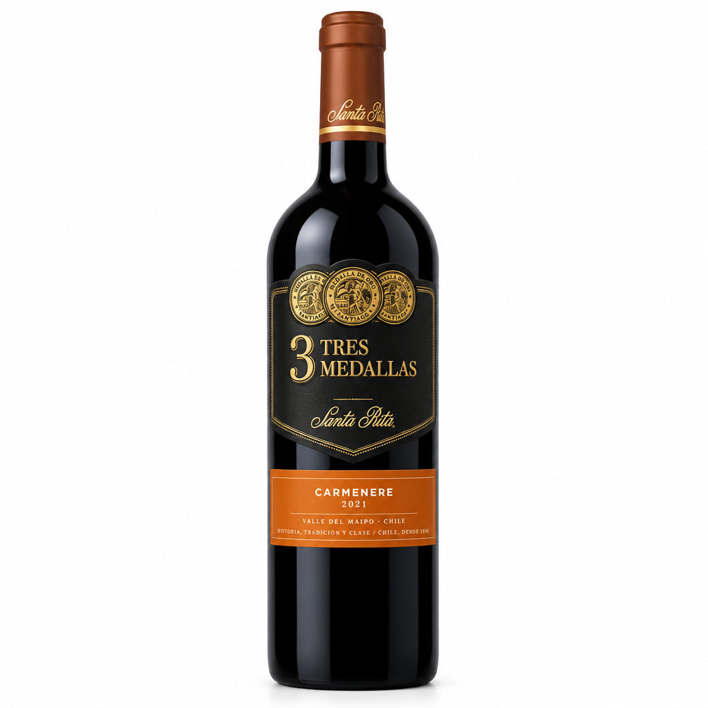 VINO CARMENERE 3 MEDALLAS SANTA RITA 750ML