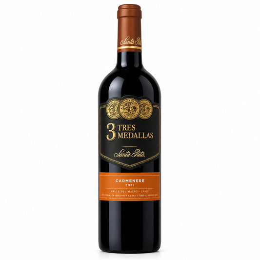 VINO CARMENERE 3 MEDALLAS SANTA RITA 750ML
