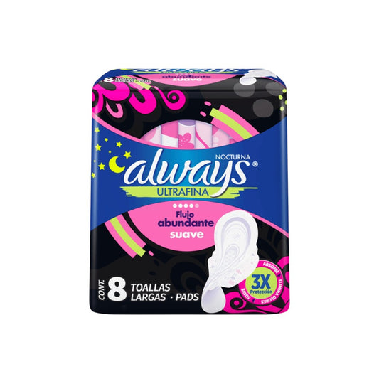 TOALLA SANITARIA ULTRA SUAVE NOCTURNA ALWAYS