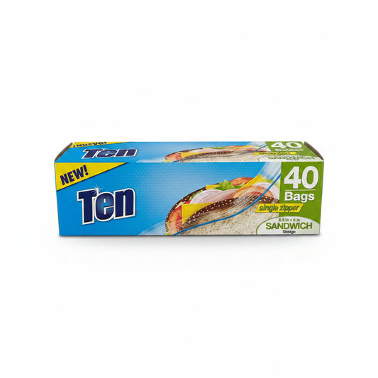 BOLSA PLÁSTICA PARA SANDWICH TEN 40U