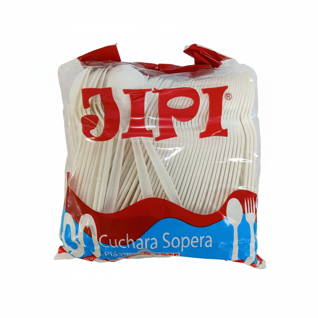 CUCHARAS SOPERAS DESECHABLES JIPI 100U