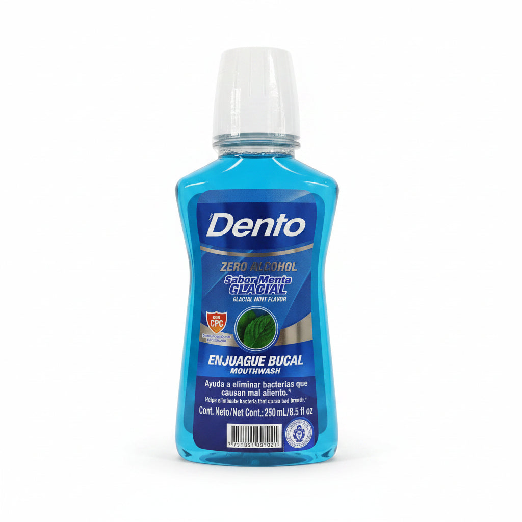 ENJUAGUE BUCAL MENTA GLACIAL DENTO 250ML