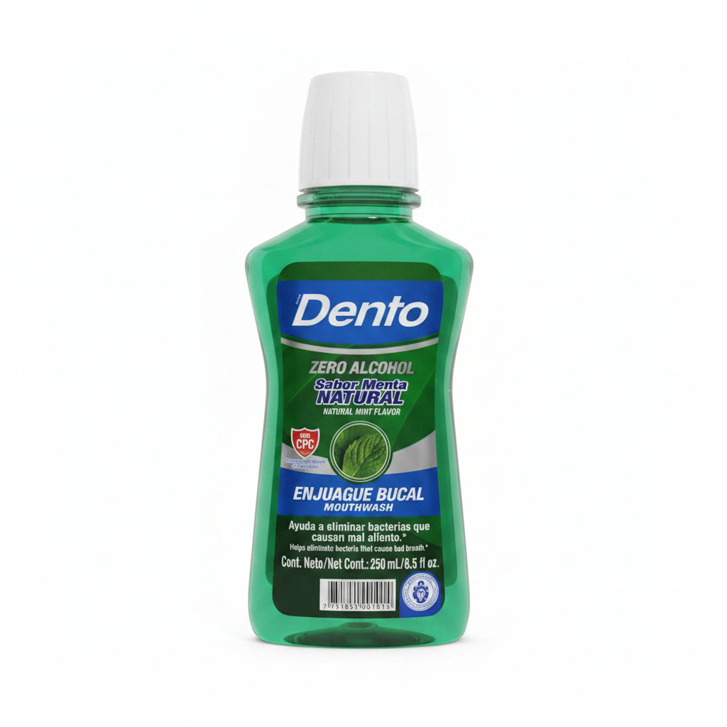 ENJUAGUE BUCAL MENTA NATURAL DENTO 250ML