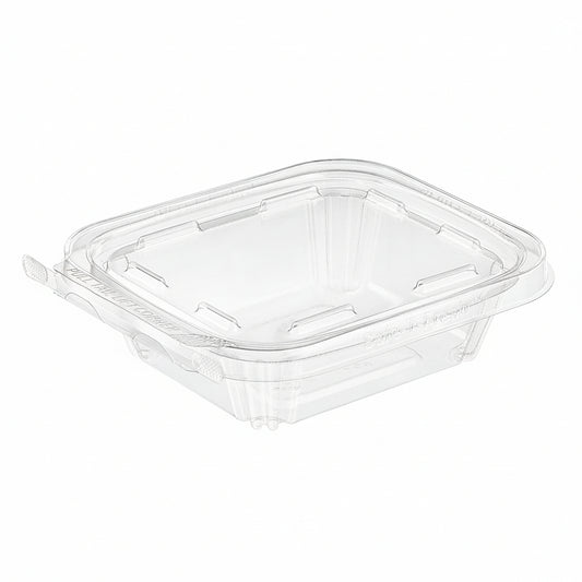 ENVASE PLÁSTICO TRANSPARENTE CUADRADO 8OZ