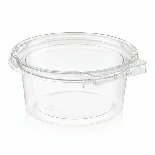ENVASE PLÁSTICO TRANSPARENTE REDONDO 12OZ