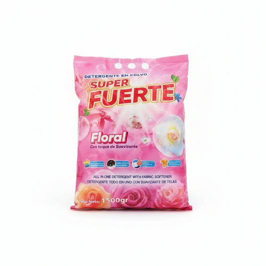 DETERGENTE EN POLVO FLORAL SUPER FUERTE 1500GR