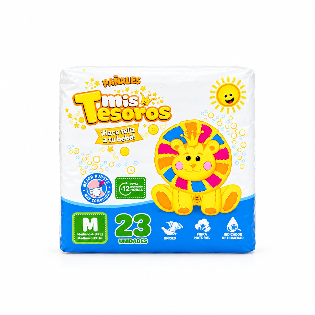 PAÑALES MEDIANO MIS TESOROS 23U