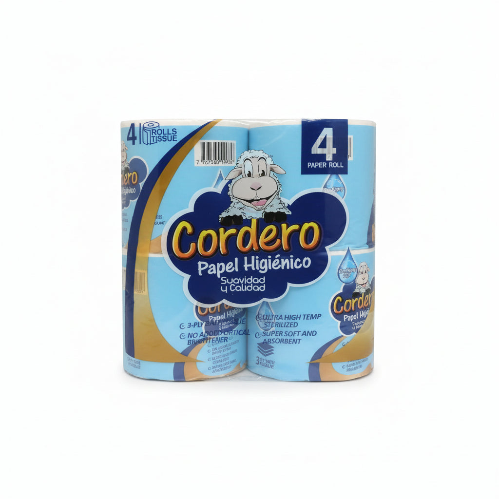 PAPEL HIGIÉNICO CORDERO 4PACK