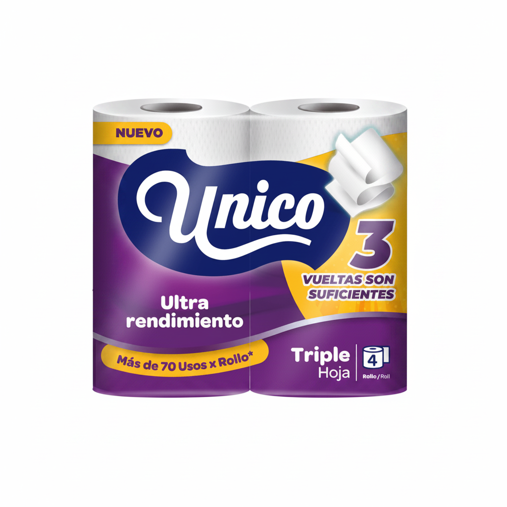 PAPEL HIGIÉNICO ULTRA REDIMIENTO 4U
