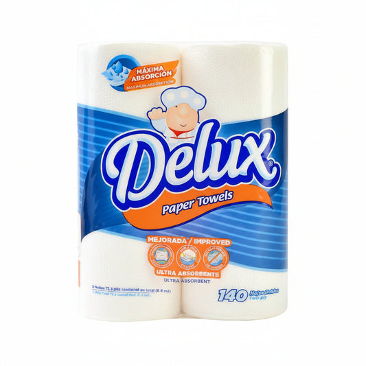 PAPEL TOALLA BLANCO PLAIN DELUX 2U