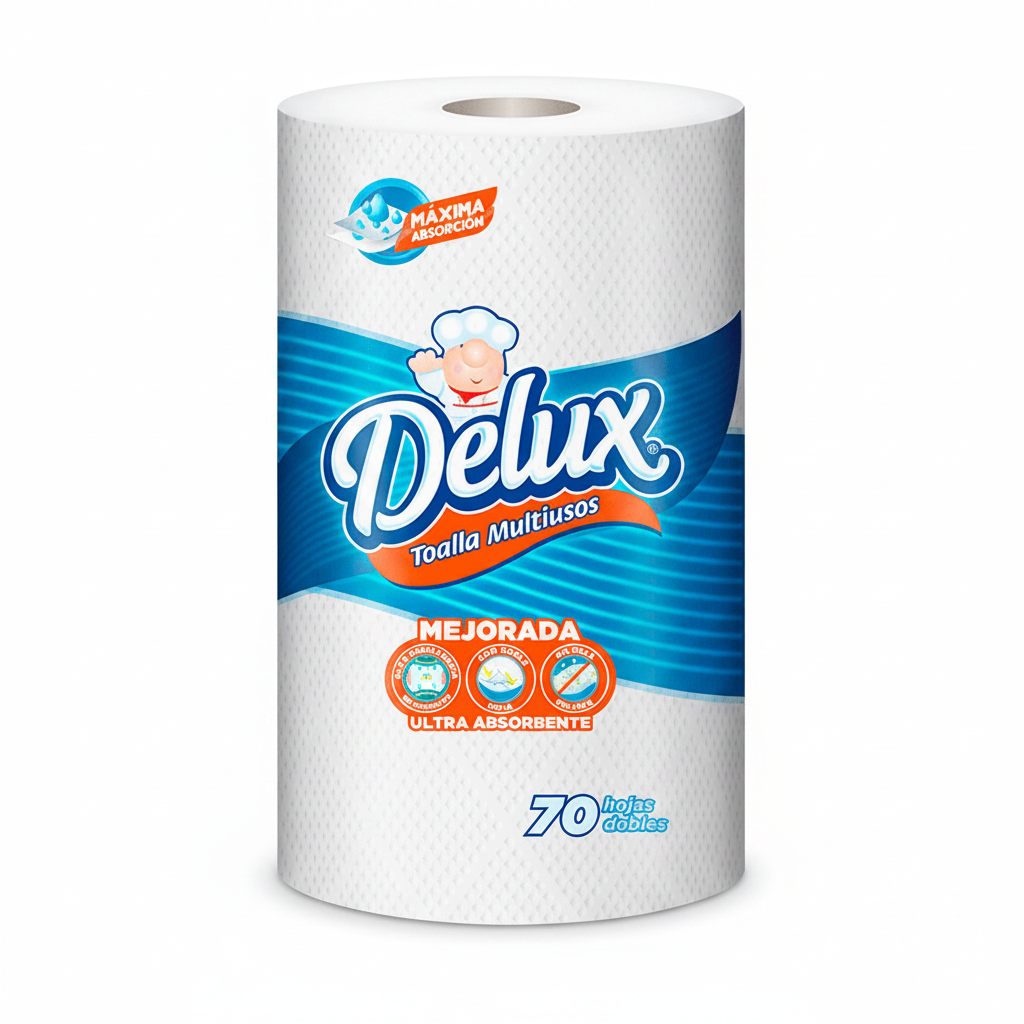 PAPEL TOALLA DELUX BLANCO PLAIN UN