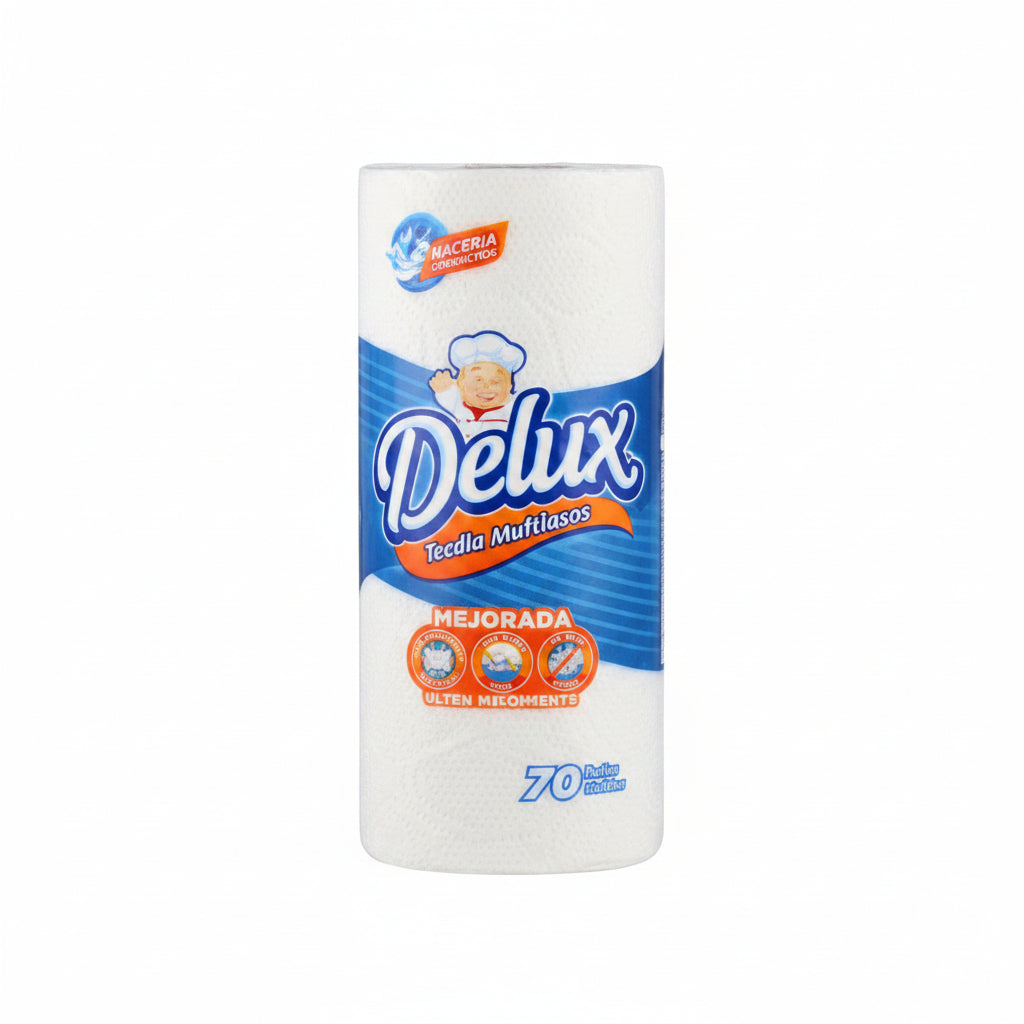 PAPEL TOALLA NATURAL PLAIN DELUX 1U