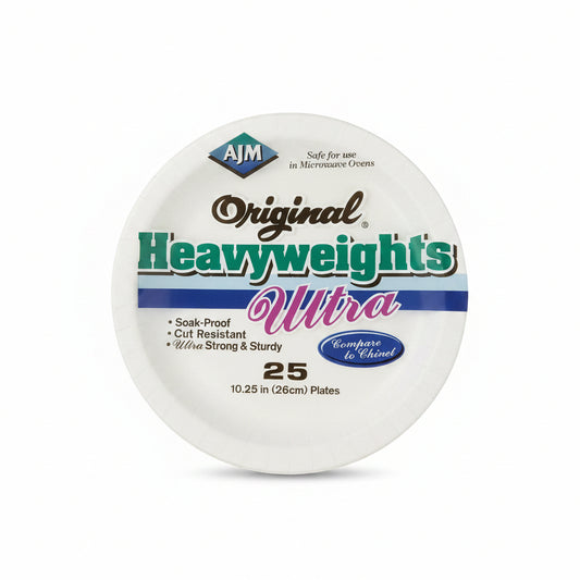 PLATOS DE CARTON 10" HEAVYWEIGHT 25U