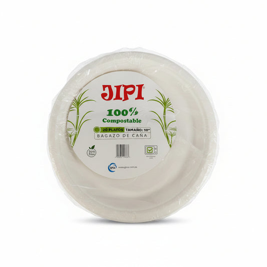 PLATOS COMPOSTABLE 3 DIVISIONES 10" JIPI