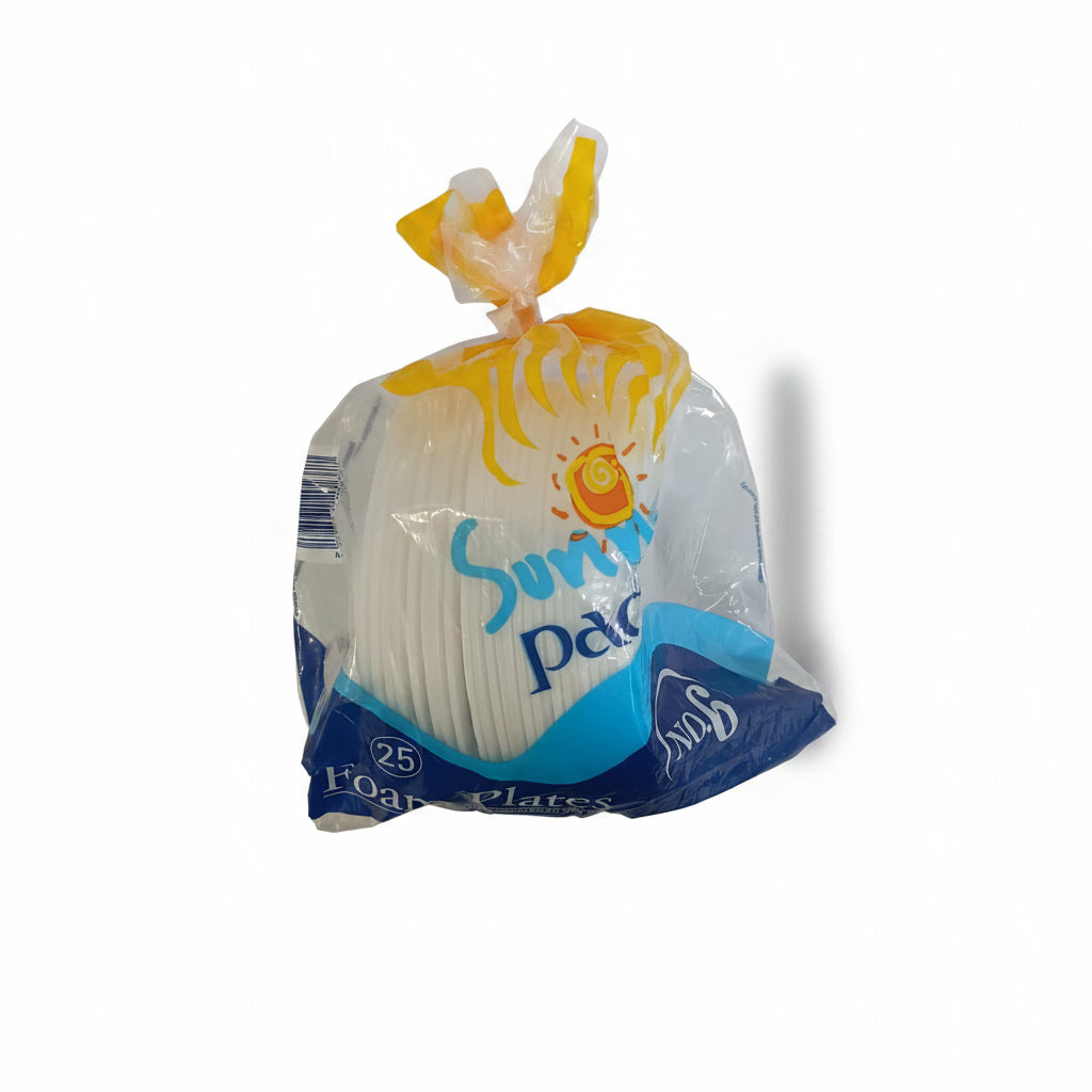 PLATOS DE FOAM SUNNY PACK 25U