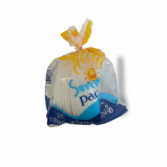 PLATOS DE FOAM SUNNY PACK 25U