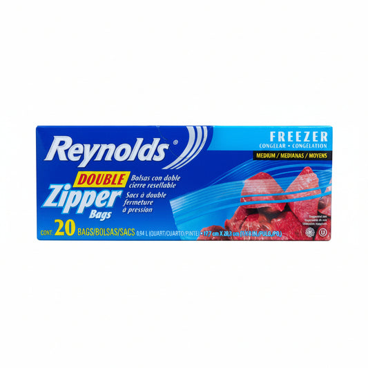 BOLSA PLASTICA CON DOBLE ZIPPER REYNOLDS 20U