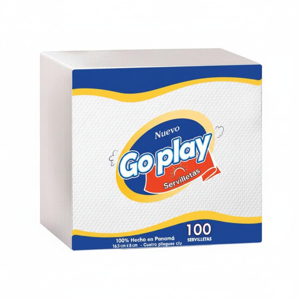 SERVILLETAS 16.5X8CM GOPLAY 100U