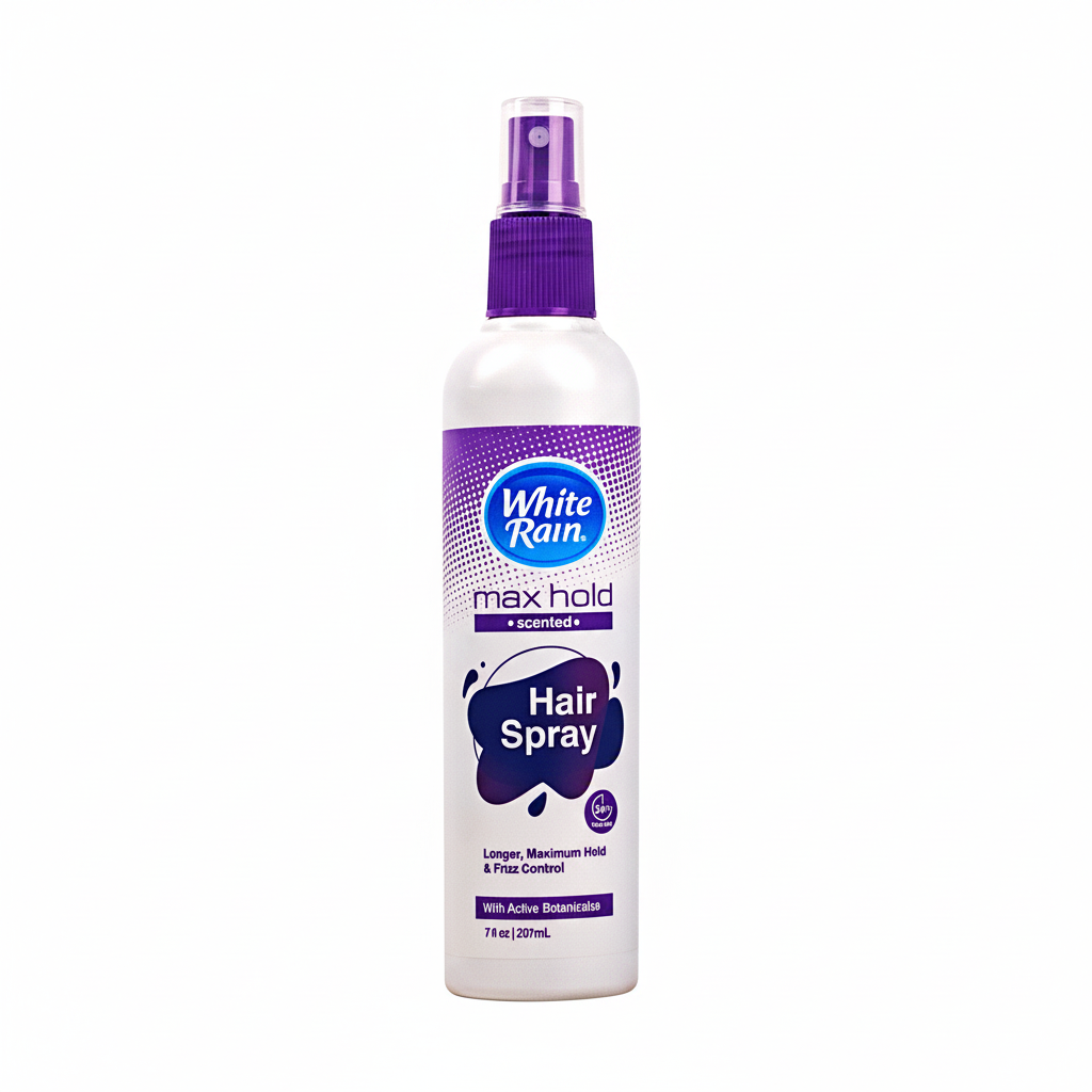 SPRAY MAXIMUM HOLD WHITE RAIN 207ML