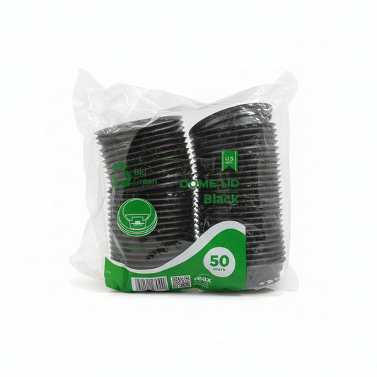 TAPAS PLÁSTICAS PARA CAFE NEGRA 6OZ