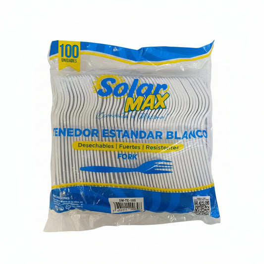 TENEDOR BLANCO SOLAR 100U