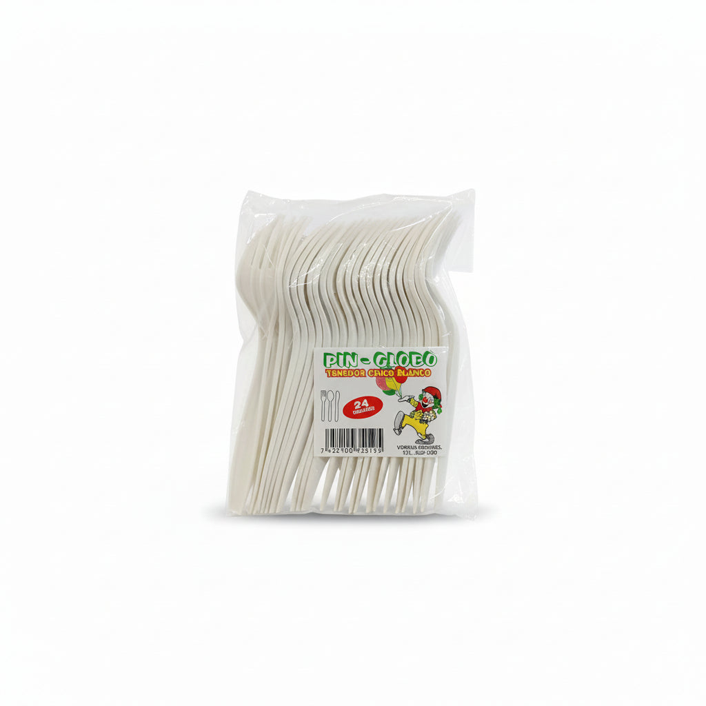 TENEDOR CHICO BLANCO 24U