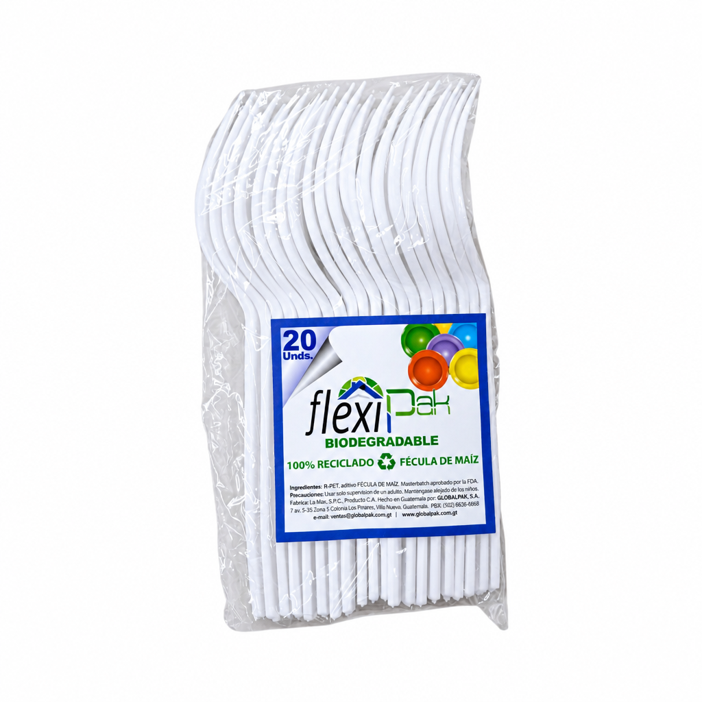 TENEDOR BLANCO FLEXIPAK 20U