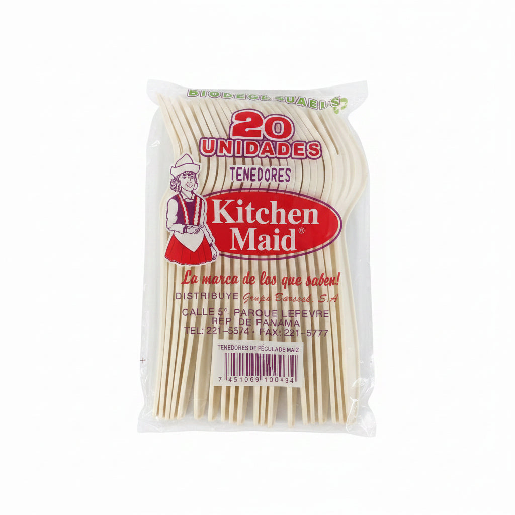 TENEDORES PLÁSTICOS KITCHEN MAID 20U