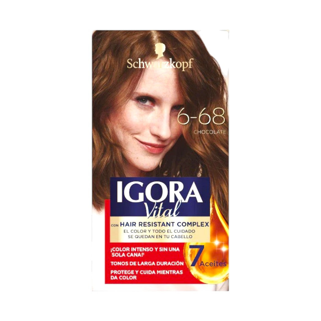 TINTE CHOCOLATE IGORA VITAL 6-68