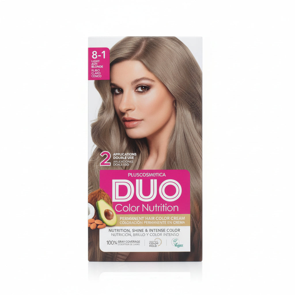 TINTE COLOR RUBIO CLARO CENIZO #8-1 DUO KIT
