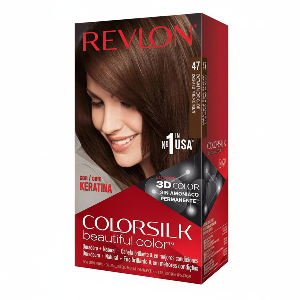TINTE REVLON COLORSILK MED RICH BROWN #47