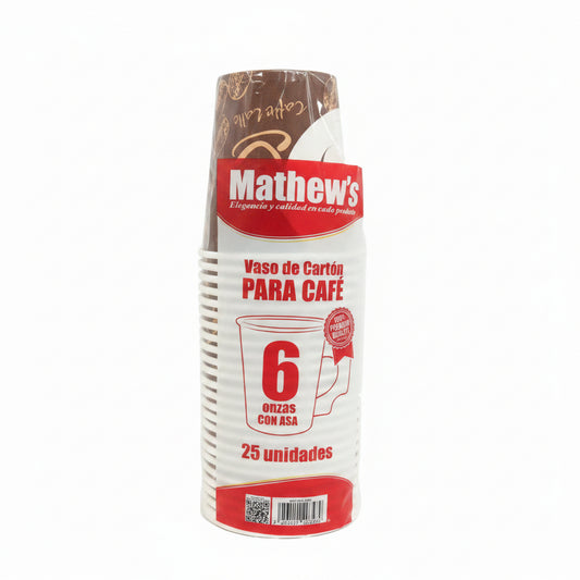 VASO DESECHABLE MATHEWS 25U