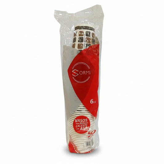 VASO PARA CAFÉ CON ASA 6OZ
