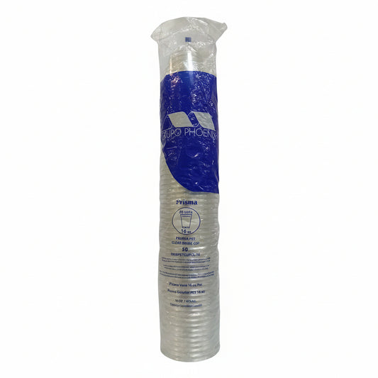 VASO PLÁSTICOS TRANSPARENTE 16OZ