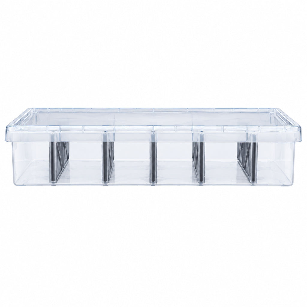 CAJA CON TAPA Y SEIS COMPARTIMIENTOS