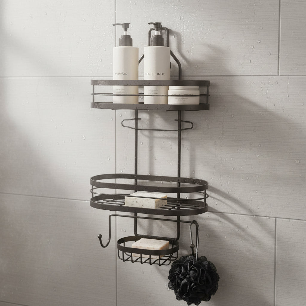 ORGANIZADOR DE BAÑO COLGANTE 2 NIVELES MINIMALISTA