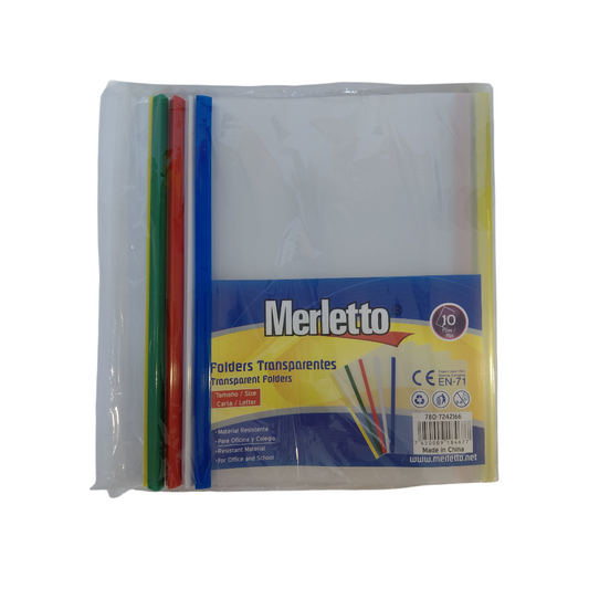 FOLDER PLASTICOS ESCOLARES 10U