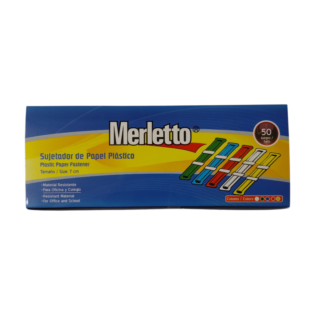 SUJETADOR PARA HOJAS COLORES SURTIDOS 50U