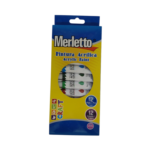 PINTURA ACRILICA 12 COLORES