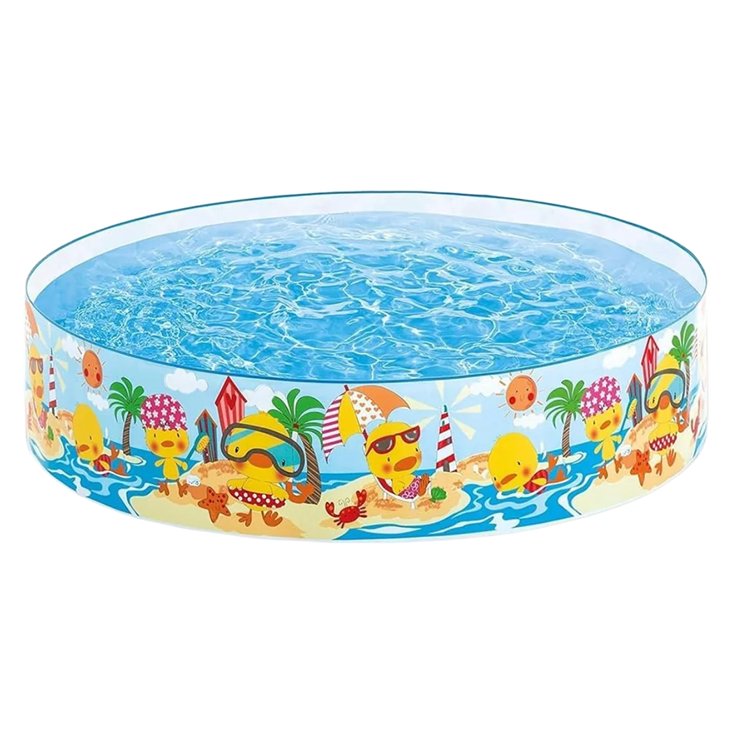 PISCINA RIGIDA INFANTIL DISEÑO PATITOS DE PLAYA INTEX