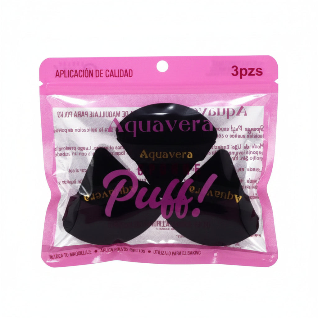 ESPONJA DE MAQUILLAJE PARA POLVO AQUAVERA 3U